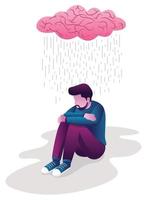 Man in Depression vector