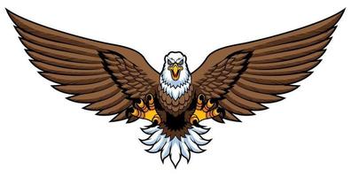 Bald Eagle Attack Mascot vector