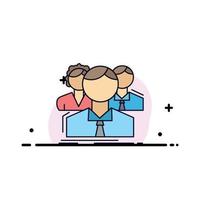 group multiplayer people team online Flat Color Icon Vector