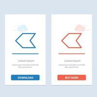 Arrow Pointer Left  Blue and Red Download and Buy Now web Widget Card Template vector