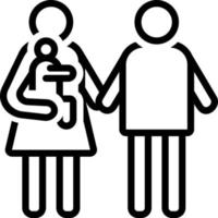 icono de línea para padres vector