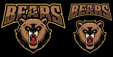 Bears Mascot Logo vector