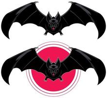 mascota murciélago negro vector