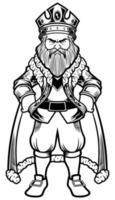 King Standing Line Art vector