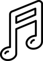 icono de línea para nota musical vector