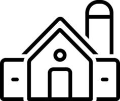 line icon for barn vector