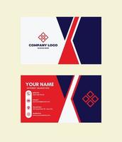 Creative and Clean Business Card Template. Flat Design Vector. vector