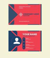 Creative and Clean Business Card Template. Flat Design Vector. vector