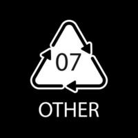 OTHER 07 recycling code symbol. Plastic recycling vector polyethylene sign.