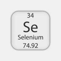 Selenium symbol. Chemical element of the periodic table. Vector illustration.