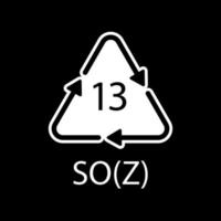 Battery recycling symbol 13 SoZ. Vector illustration