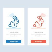 Bunny Easter Rabbit  Blue and Red Download and Buy Now web Widget Card Template vector