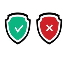 Shield check. Security icon. Vector illustration.