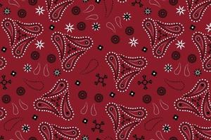 Seamless pattern based on an ornament with Paisley bandana print, bandana print, silk neckerchief for printing on fabric and paper vector