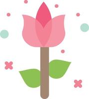 Decoration Easter Flower Plant  Flat Color Icon Vector icon banner Template