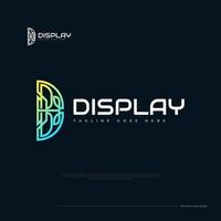 Abstract Letter D Logo Design with Connected Lines in Technology and Futuristic Concept. Great for Business, Technology and Communication Brand Logo vector