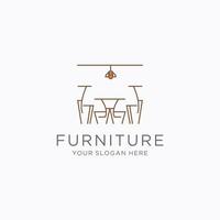 Furniture logo icon design template flat vector