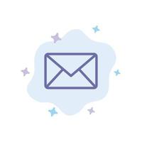 Email Mail Message Sms Blue Icon on Abstract Cloud Background vector