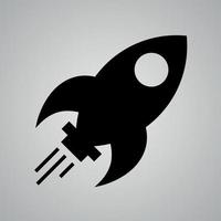 Rocket icon filled. Ideal for USP sections in websites vector