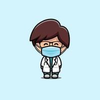 illustration of cute doctor vector design