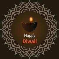 Happy Diwali art design template vector