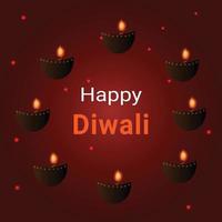 Happy Diwali art design template