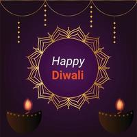 Happy Diwali vector template