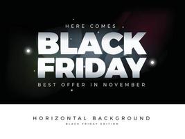Elegant template of Black Friday in  Horizontal Background vector