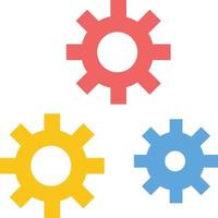 Configuration Gears Preferences Service  Flat Color Icon Vector icon banner Template