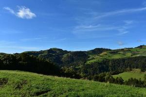 Beautiful Blue Skies Over Grass Pastures and Fields photo