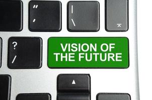 text Vision Of The Future on green keyboard button photo