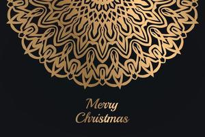 Christmas luxury mandala design background free vector