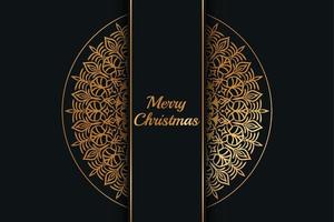 Christmas luxury mandala design background free vector