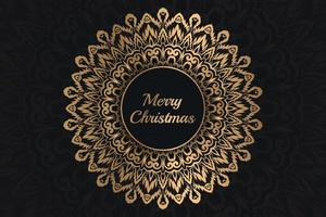 Christmas luxury mandala design background free vector