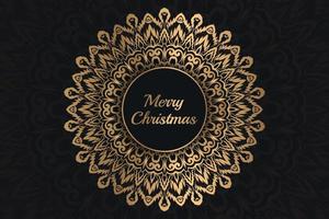 Christmas luxury mandala design background free vector