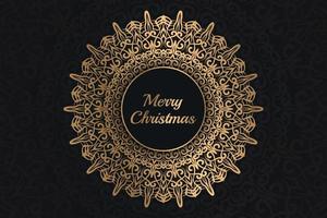 Christmas luxury mandala design background Pro vector