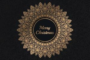 Christmas luxury mandala design background free vector