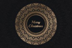 Christmas luxury mandala design background Pro vector