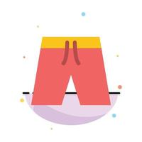 Beach Clothing Short Shorts Abstract Flat Color Icon Template vector