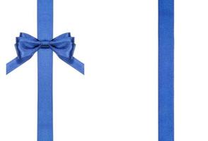 blue satin bows and ribbons isolated - set 15 photo
