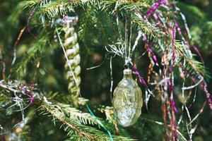 glass cone and icicle christmas decoration photo