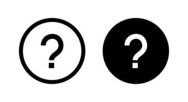 Help, question mark icon vector isolated on circle background