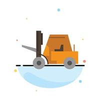 Lifter Lifting Truck Transport Abstract Flat Color Icon Template vector