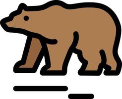 Animal Bear Polar Canada  Flat Color Icon Vector icon banner Template