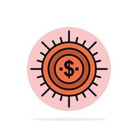 Money Budget Cash Finance Flow Spend Ways Abstract Circle Background Flat color Icon vector