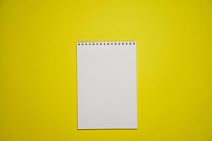 Notebook mockup with blank white blank for design and advertising. Notepad photo