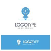 Brand Concept Genuine Idea Logo Blue Solid Logo with place for tagline vector