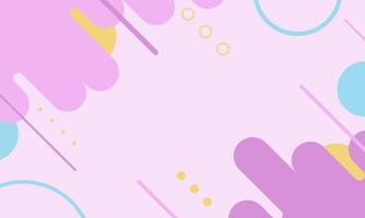 Pastel color abstract fluid flat background vector