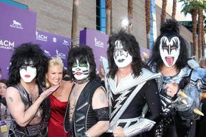 LAS VEGAS - APR 1 - KISS, Nancy O Dell arrives at the 2012 Academy of Country Music Awards at MGM Grand Garden Arena on April 1, 2010 in Las Vegas, NV photo