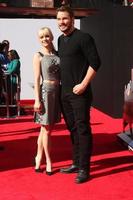 LOS ANGELES - FEB 1 - Anna Faris, Chris Pratt at the Lego Movie Premiere at Village Theater on February 1, 2014 in Westwood, CA photo